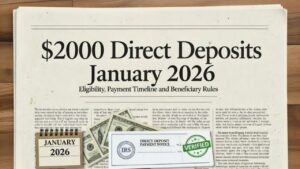 $2000 Direct Deposits January 2026: Eligibility, Payment Timeline, and Beneficiary Rules