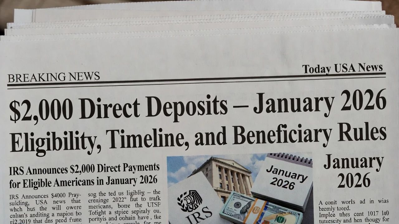 $2,000 Direct Deposits January 2026: Eligibility, Timeline, and Beneficiary Rules