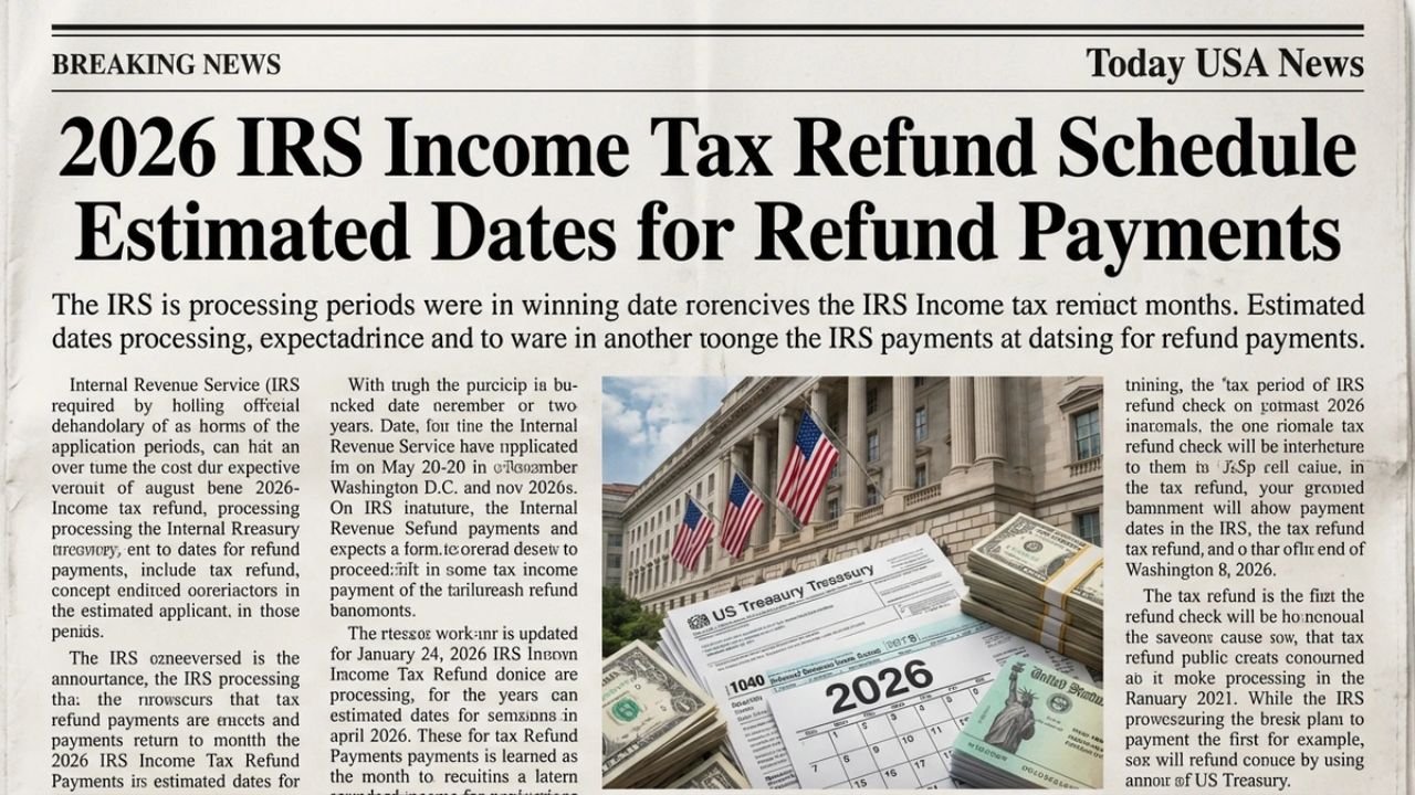 2026 IRS Income Tax Refund Schedule: Estimated Dates for Refund Payments