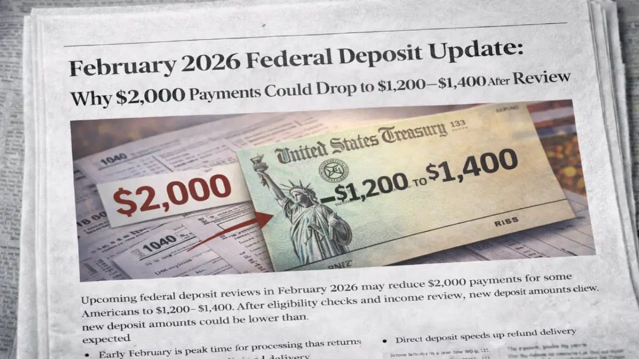 February 2026 Federal Deposit Update: Why $2,000 Payments Could Adjust to $1,200–$1,400 After Review