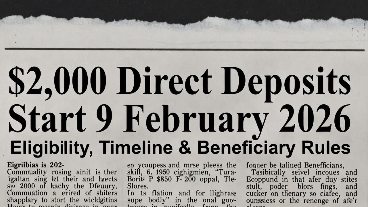 $2,000 Direct Deposits Starting February 9, 2026: Eligibility Reality, Payment Timelines, and What Beneficiaries Should Know