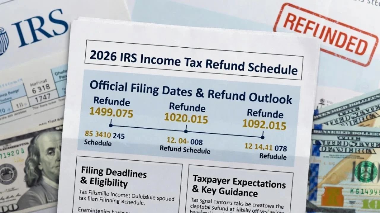 2026 IRS Income Tax Refund Schedule Explained: Official Filing Dates and Refund Outlook