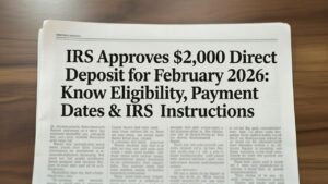 IRS $2,000 Direct Deposit February 2026: Eligibility Status, Expected Timeline, and Official Guidance