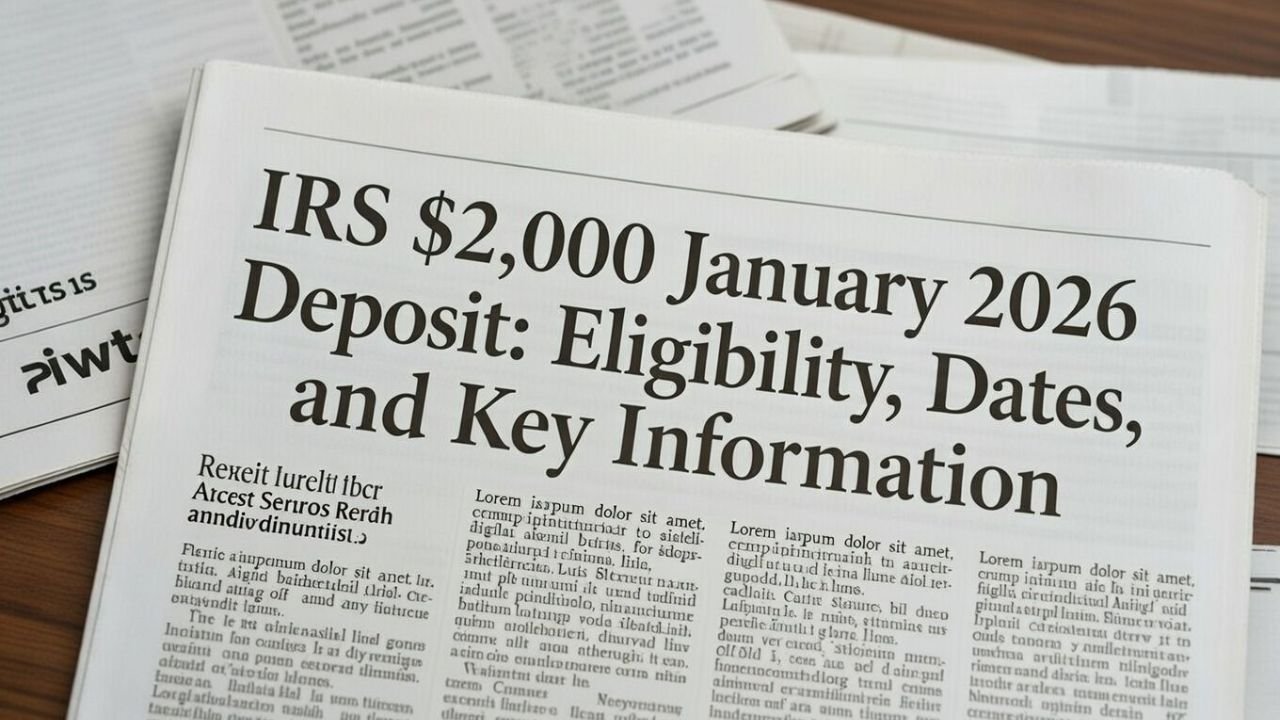 IRS $2,000 January 2026 Deposit: Eligibility, Dates, and Key Information