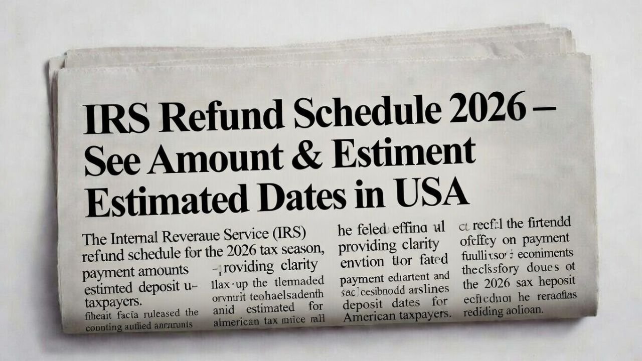 IRS Refund Schedule 2026 – Estimated Dates and What to Expect