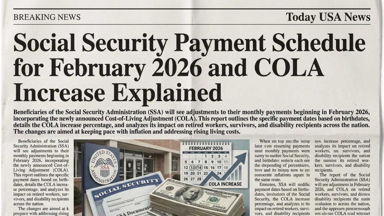 Social Security Payment Schedule for February 2026 and COLA Increase Explained